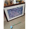 Image 4 : * Dresser Mirror w/Hardware & 2 Wall Decor - 1 Framed - Cannot Ship