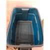 Image 2 : Plastic Storage Tote & Rolls of Yarn- Cannot Ship