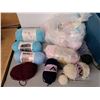 Image 4 : Plastic Storage Tote & Rolls of Yarn- Cannot Ship