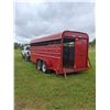 Image 2 : 2003 18ft Gooseneck Lift-off Stock Trailer - Located offsite by Pike Lake, SK