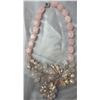Image 5 : Mother of Pearl and Rose Quartz Necklace with Stamped .925 Earrings