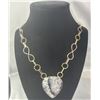 Image 3 : Stamped .925 Silver Dendrictic Agate Jewelry Set: Necklaces, Pendants, Ring, and Bracelet