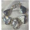 Image 7 : Stamped .925 Silver Dendrictic Agate Jewelry Set: Necklaces, Pendants, Ring, and Bracelet