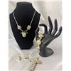 Image 1 : Dalmatian Jasper Jewelry Set in Stamped .925 Sterling Silver