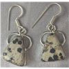 Image 3 : Dalmatian Jasper Jewelry Set in Stamped .925 Sterling Silver