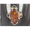 Image 2 : Sterling Silver (.925) Baltic Amber Jewelry Set with Earrings, Necklace, Bracelet, Ring, and Pendant