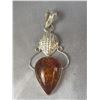 Image 4 : Sterling Silver (.925) Baltic Amber Jewelry Set with Earrings, Necklace, Bracelet, Ring, and Pendant