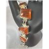 Image 5 : Sterling Silver (.925) Baltic Amber Jewelry Set with Earrings, Necklace, Bracelet, Ring, and Pendant