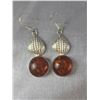 Image 7 : Sterling Silver (.925) Baltic Amber Jewelry Set with Earrings, Necklace, Bracelet, Ring, and Pendant