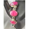 Image 4 : Stamped .925 Botswana Agate Necklace, Earrings, Pendant, and Bracelet Set
