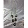 Image 6 : Stamped .925 Moss Agate Necklace, Pendant, and Bracelet Set