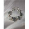 Image 7 : Stamped .925 Moss Agate Necklace, Pendant, and Bracelet Set