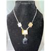 Image 3 : Stamped .925 Jewelry Set with Picture Jasper, Amethyst, and Smoky Topaz