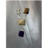 Image 7 : Stamped .925 Jewelry Set with Picture Jasper, Amethyst, and Smoky Topaz