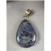 Image 4 : Stamped .925 Sodalite Necklace, Bracelet, and Pendant Set