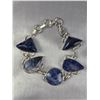 Image 5 : Stamped .925 Sodalite Necklace, Bracelet, and Pendant Set