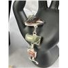 Image 4 : Ocean Jasper Jewelry Set with Stamped .925 Necklace, Bracelet, Earrings, and Pendant