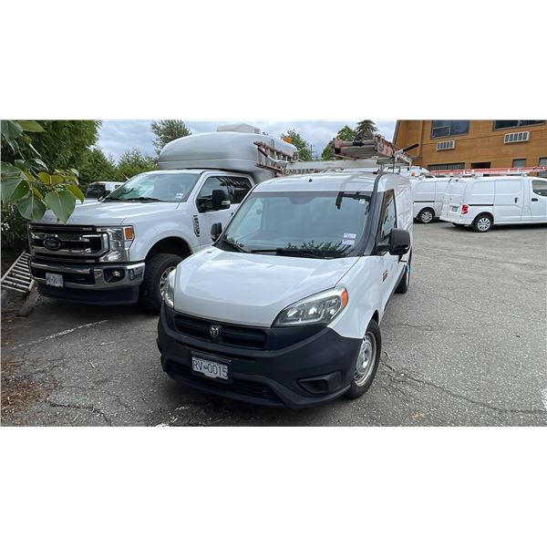 2015 DODGE RAM PRO MASTER CITY, 4DR CARGO VAN, WHITE, VIN ZFBERFCT8F6956677,