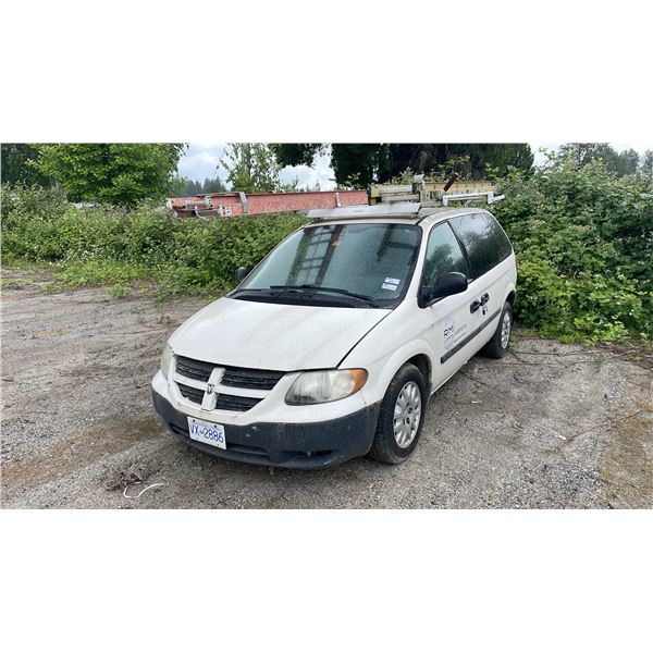 2007 DODGE CARAVAN, 4DR CARGO VAN, WHITE, VIN 1D4GP21R17B174843,