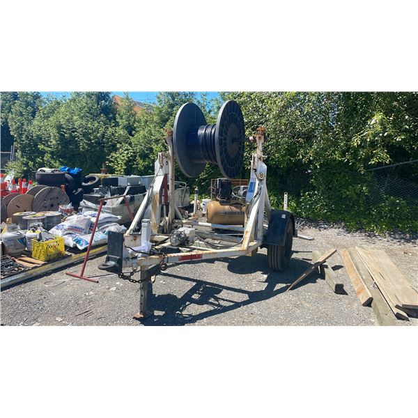 2001 AIRLIFT AL7011 10' SINGLE AXLE, FLATDECK REEL TRAILER, WHITE, VIN 1A9RT10141V502009,