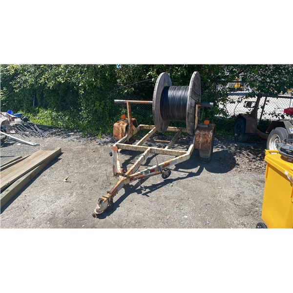 1990 UBILT UTILITY SINGLE AXLE TRAILER, WHITE/BLACK, VIN MVT1,