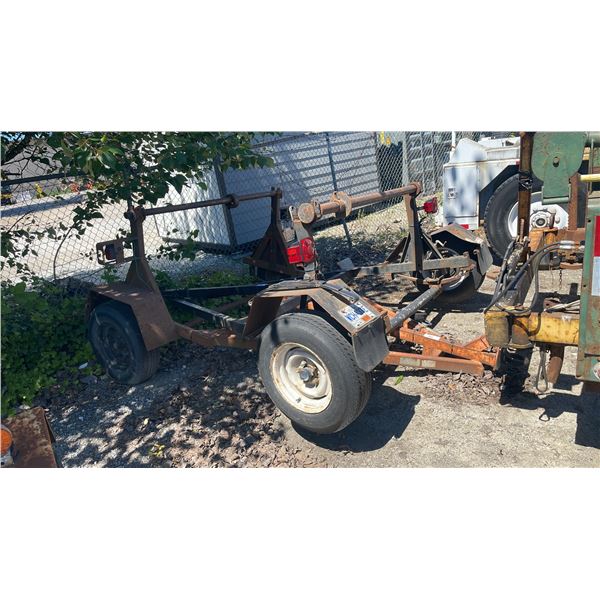 2012 LEMCO SINGLE AXLE REEL TRAILER, ORANGE, VIN 1L95S091XCP042001,