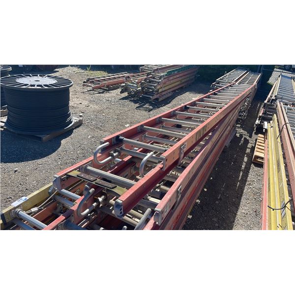ALLRIGHT 28' ORANGE CARBON FIBER INDUSTRIAL TELECOMMUNICATIONS HOOKING EXTENSION LADDER