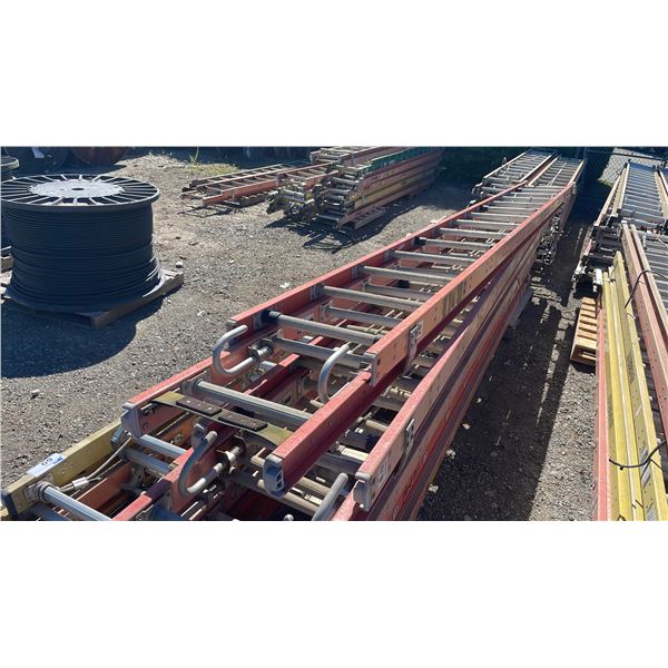 ALLRIGHT 28' ORANGE CARBON FIBER INDUSTRIAL TELECOMMUNICATIONS HOOKING EXTENSION LADDER