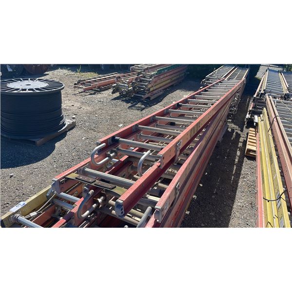ALLRIGHT 28' ORANGE CARBON FIBER INDUSTRIAL TELECOMMUNICATIONS HOOKING EXTENSION LADDER