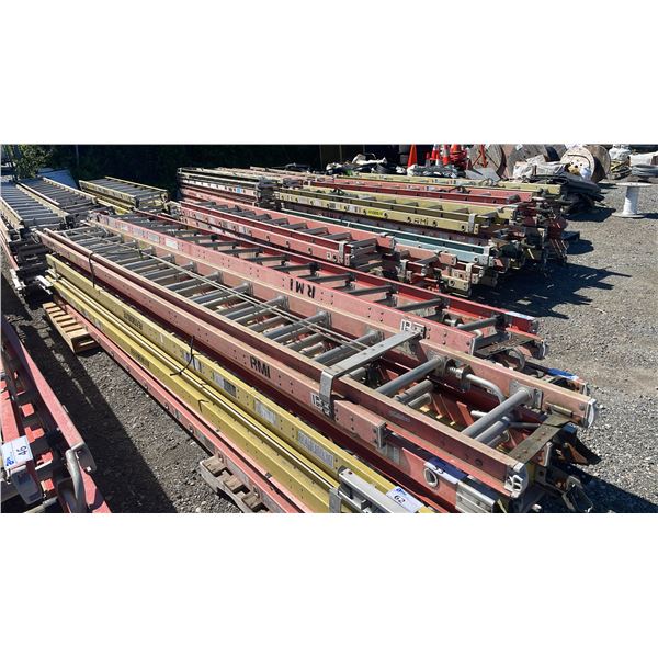 ALLRIGHT 28' ORANGE CARBON FIBER INDUSTRIAL TELECOMMUNICATIONS HOOKING EXTENSION LADDER