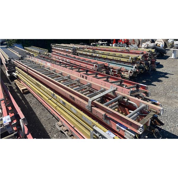 ALLRIGHT 28' ORANGE CARBON FIBER INDUSTRIAL TELECOMMUNICATIONS HOOKING EXTENSION LADDER