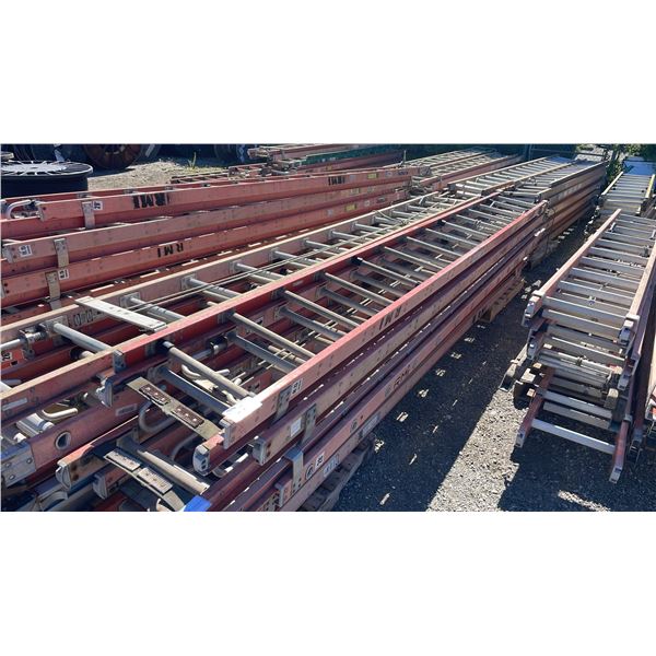 ALLRIGHT 28' ORANGE CARBON FIBER INDUSTRIAL TELECOMMUNICATIONS HOOKING EXTENSION LADDER