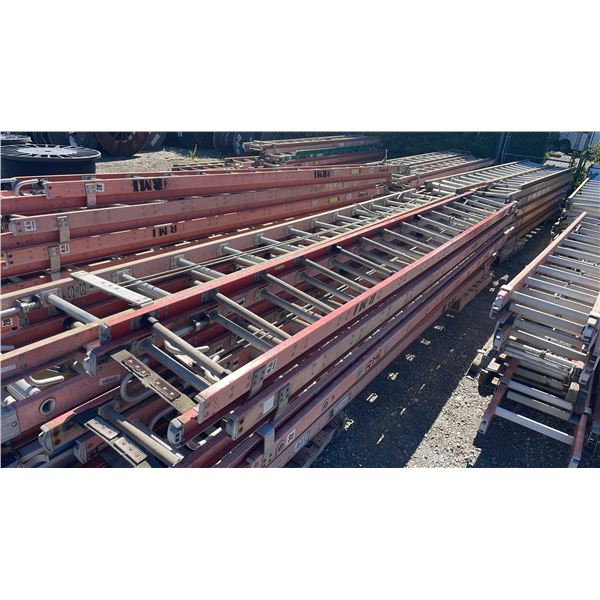 ALLRIGHT 28' ORANGE CARBON FIBER INDUSTRIAL TELECOMMUNICATIONS HOOKING EXTENSION LADDER