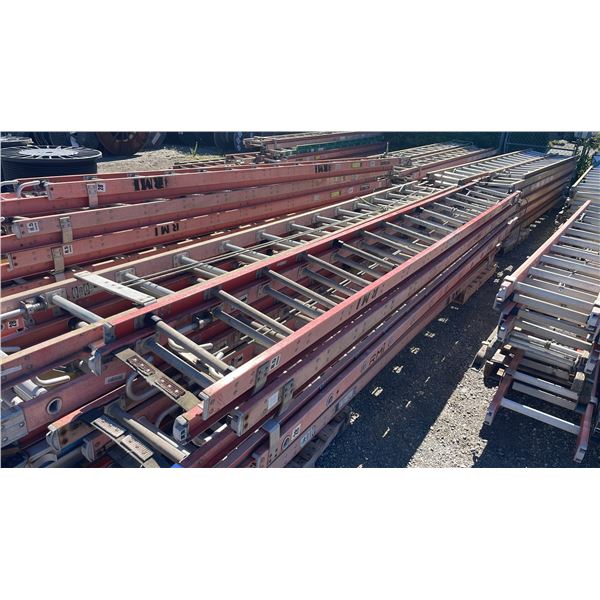 ALLRIGHT 28' ORANGE CARBON FIBER INDUSTRIAL TELECOMMUNICATIONS HOOKING EXTENSION LADDER