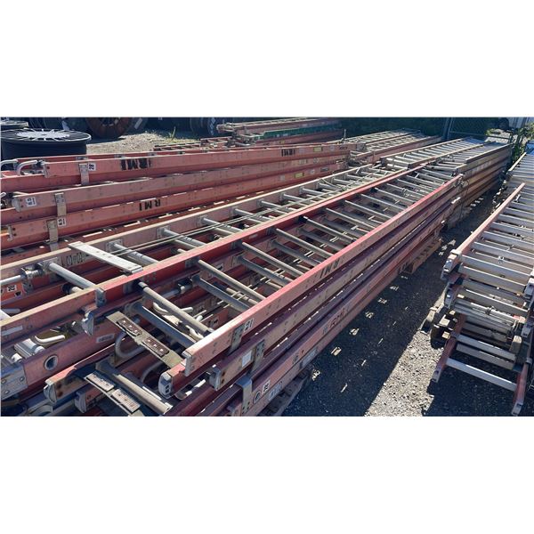 ALLRIGHT 28' ORANGE CARBON FIBER INDUSTRIAL TELECOMMUNICATIONS HOOKING EXTENSION LADDER