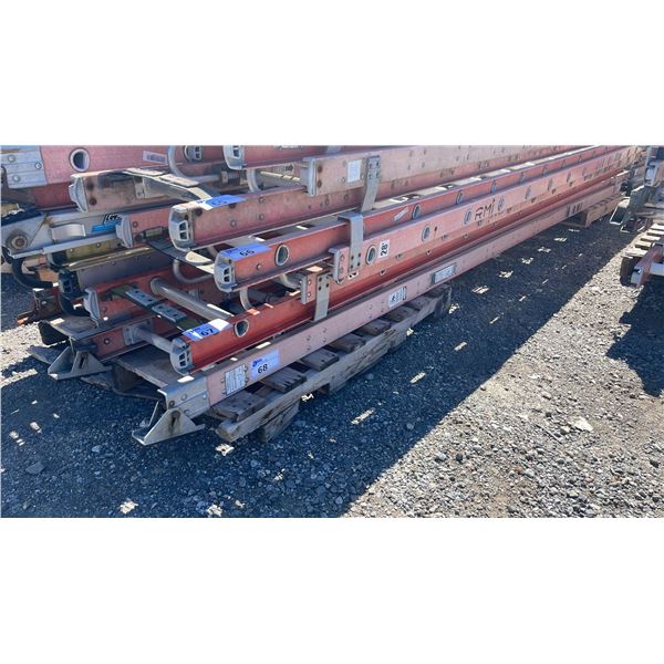 ALLRIGHT 28' ORANGE CARBON FIBER INDUSTRIAL TELECOMMUNICATIONS HOOKING EXTENSION LADDER