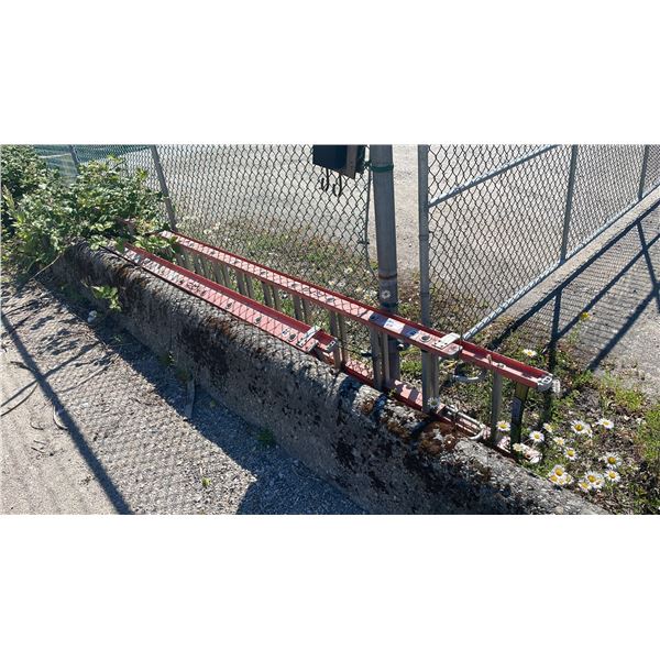 ALLRIGHT 28' ORANGE CARBON FIBER INDUSTRIAL TELECOMMUNICATIONS HOOKING EXTENSION LADDER & ALLRIGHT