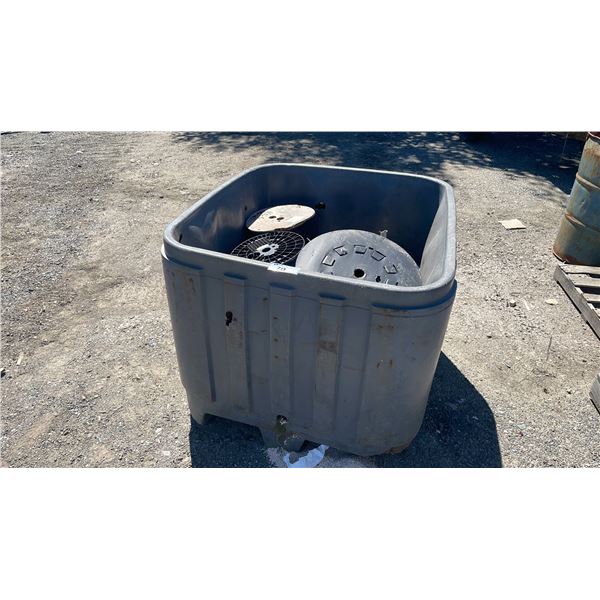 PLASTIC PALLET CRATE OF ASSORTED POWER SUPPLIES, ADAPTERS, ELECTRICAL CABLES, & INDUSTRIAL WIRE