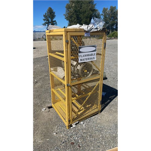 YELLOW METAL SINGLE DOOR 8 BOTTLE INDUSTRIAL PROPANE CAGE