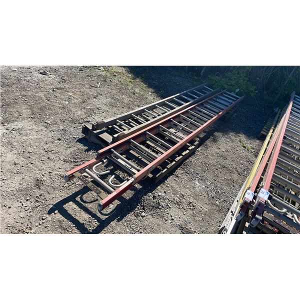 ALLRIGHT 28' ORANGE CARBON FIBER INDUSTRIAL TELECOMMUNICATIONS HOOKING EXTENSION LADDER