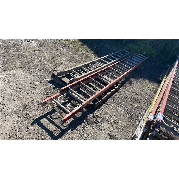 ALLRIGHT 28' ORANGE CARBON FIBER INDUSTRIAL TELECOMMUNICATIONS HOOKING EXTENSION LADDER