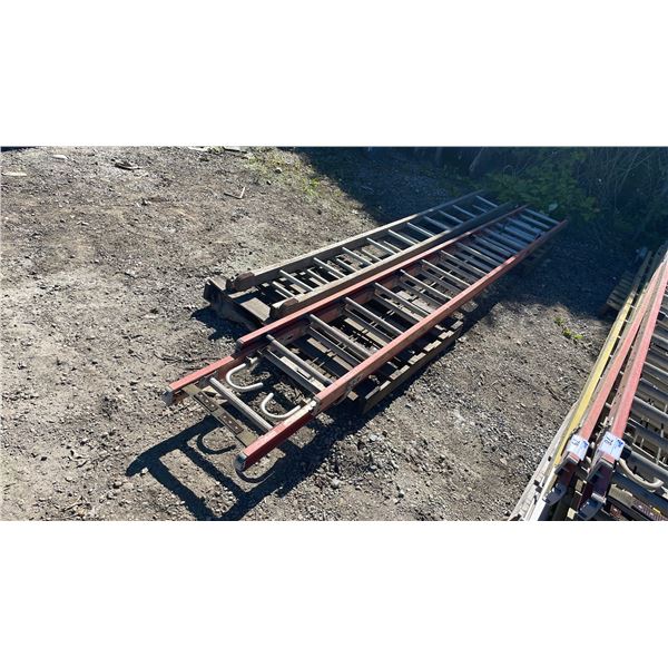 ALLRIGHT 28' ORANGE CARBON FIBER INDUSTRIAL TELECOMMUNICATIONS HOOKING EXTENSION LADDER