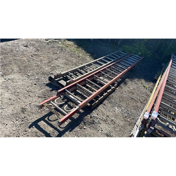 ALLRIGHT 28' ORANGE CARBON FIBER INDUSTRIAL TELECOMMUNICATIONS HOOKING EXTENSION LADDER