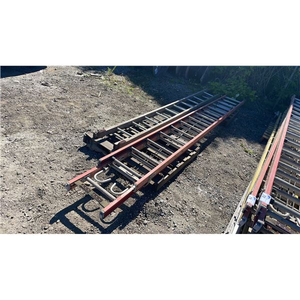 ALLRIGHT 28' ORANGE CARBON FIBER INDUSTRIAL TELECOMMUNICATIONS HOOKING EXTENSION LADDER