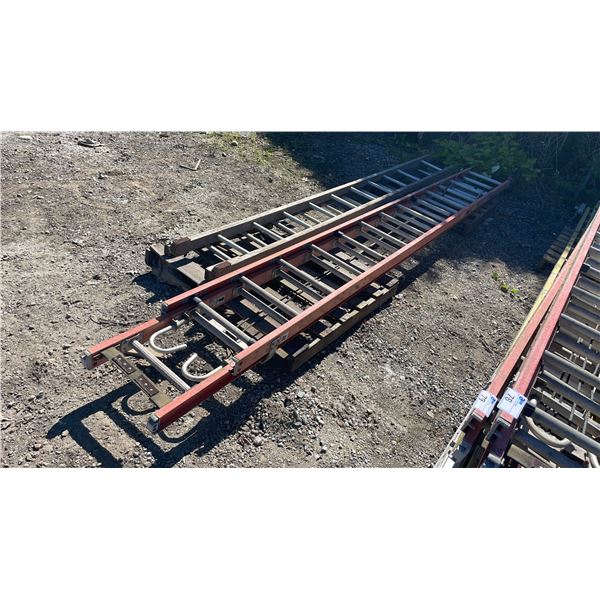 ALLRIGHT 28' ORANGE CARBON FIBER INDUSTRIAL TELECOMMUNICATIONS HOOKING EXTENSION LADDER