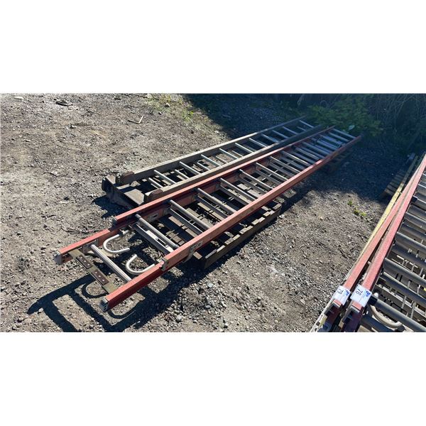 ALLRIGHT 28' ORANGE CARBON FIBER INDUSTRIAL TELECOMMUNICATIONS HOOKING EXTENSION LADDER
