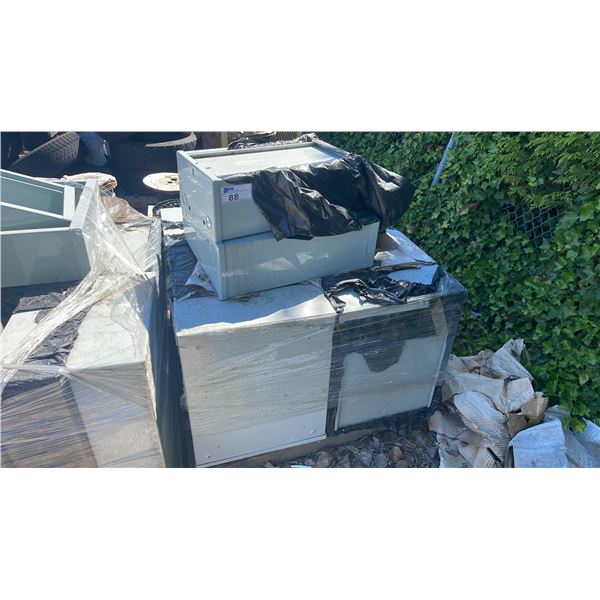 PALLET OF ASSORTED METAL INDUSTRIAL ELECTRICAL BOXES *MUST TAKE ALL ON PALLET*