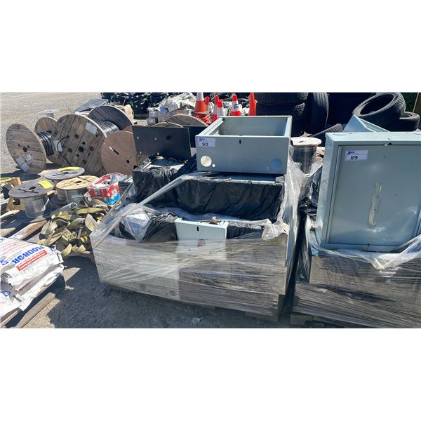 PALLET OF ASSORTED METAL INDUSTRIAL ELECTRICAL BOXES *MUST TAKE ALL ON PALLET*