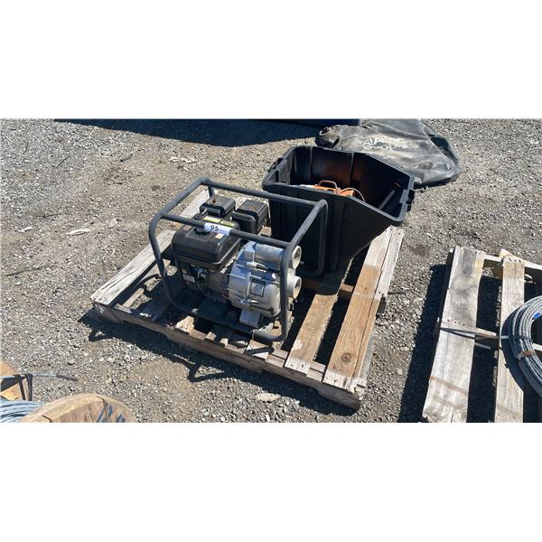 PALLET OF POWERFIST 3" GAS POWERED TRASH PUMP & INDUSTRIAL AIR MOVER