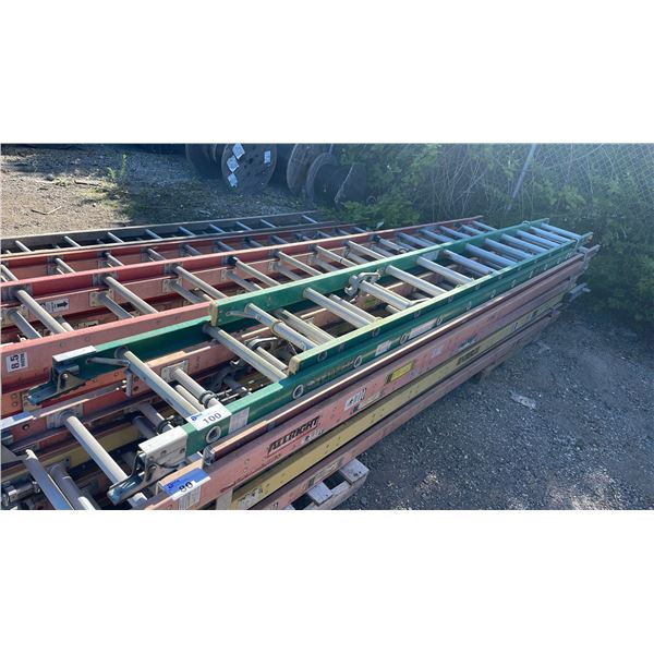 EAGLE 24' GREEN CARBON FIBER INDUSTRIAL TELECOMMUNICATIONS EXTENSION LADDER